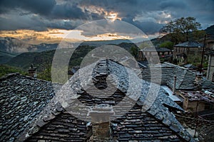 Village Papigo in Zagori, Epirus, Greece