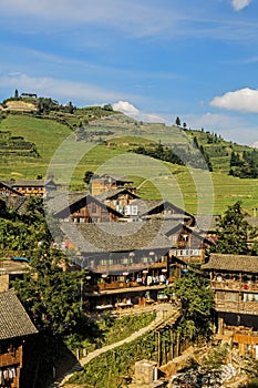 The village of Pingan, part of the Dragons Backbone Rice Terraces