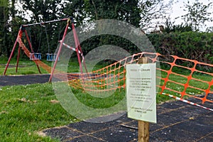 The village Playground is closed due to Covid 19