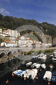 Village and port of Elantxobe, Basque Country,