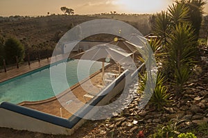 Village Portugal view on pool photo