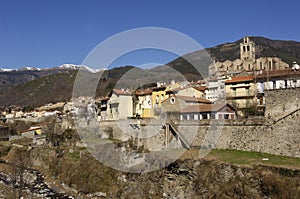 Village of Prats de Mollo -La Preste, Vallespir, Languedoc Roussillon, Pyrenees Orintales, France