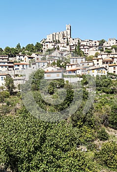 Village in the Pyrenees mountains