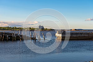 Village of Rabocheostrovsk. Old ruined jetty photo