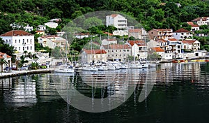 Village reflections in Kotor Bay