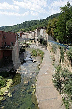 Village of Rennes les Bains in Corbieres