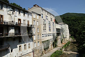 Village of Rennes les Bains in Corbieres