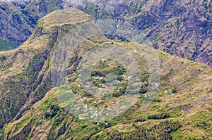 Village in Reunion Island - View from Maido lookout