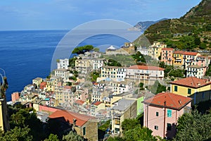 Village of Riomaggiore, in the Cinque Terra, northwestern Italy