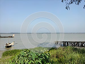 Village river side of India West Bengal, burul