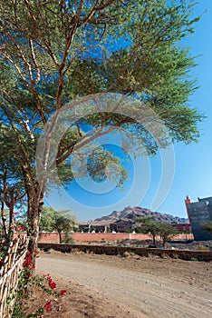 Village road, Norh Africa, near Toubkal, Atlas mountains