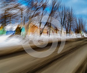 Village road speed motion abstraction