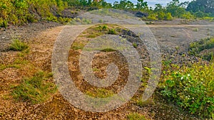 Village roads that have not been paved with concrete