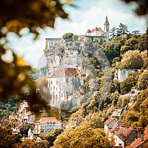 Village of Rocamadour in Lot department in France