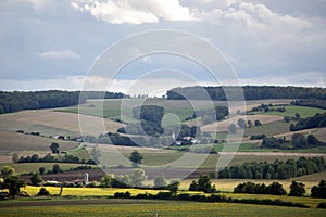 village in rural countryside of lorraine near verdun in frtance