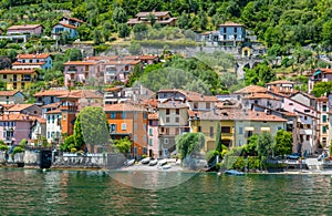 Scenic sight in Sala Comacina, village on Lake Como, Lombardy, Italy. photo
