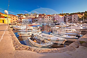 Village of Sali on Dugi Otok island colorful harbor view