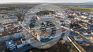 Village salvaterra de magos, santarem, Portugal. Aerial view with drone photo