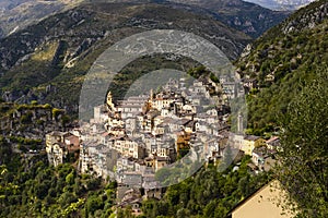 The Village of Saorge, Alpes-Maritimes, Provence in France photo