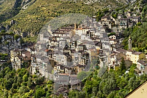 The Village of Saorge, Alpes-Maritimes, Provence in France photo