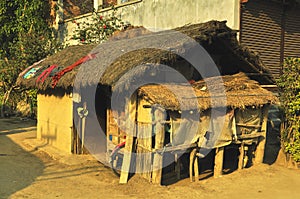 The village of Sauraha on the border of Nepal and India