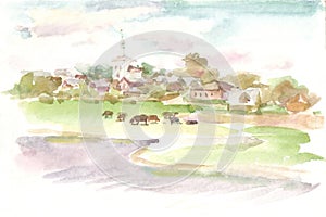 Village scenery