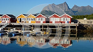 Village by the sea in Norway photo