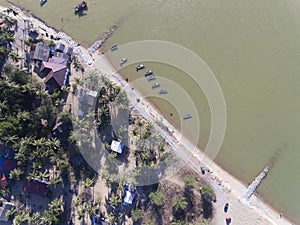 Village at the seaside of pantai mek mas,kuala besar,kota bharu,kelantan photo