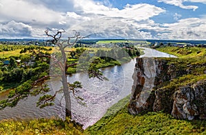 The village of Sloboda, Sloboda stone river Chusovaya and. Sverdlovsk region. photo