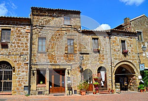 village of sovana in tuscany italy