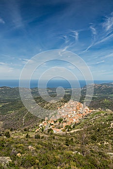 Village of Spelonato in Balagne region of Corsica