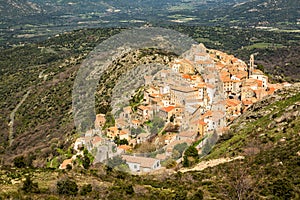 Village of Spelonato in Balagne region of Corsica