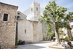Village sqaure, Saint Paul de Vence, Provence, France.