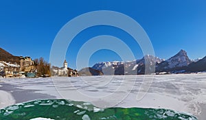 Village St Wolfgang on the lake Wolfgangsee - Austria