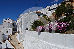 Village street, Frigiliana, Spain.