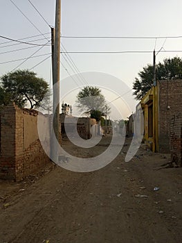 Village street in Punjab Pakistan