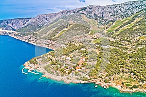 Village of Sveta Nedjelja on Hvar island landscape aerial view