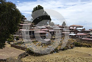 Village on Taquile island photo