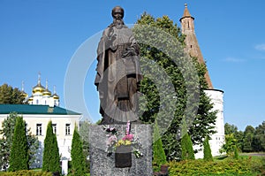 Village Teryaevo, Volokolamsk district, Moscow region, Russia - September, 2020:  Iosifo-Volotsky monastery