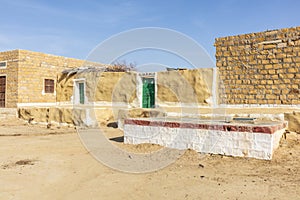 Village in the THAR DESERT, located close to Jaisalmer, the Golden City in India