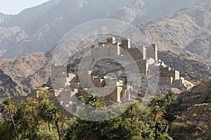 The village of Thee Ain in Al-Baha, Saudi Arabia is a unique heritage site that includes old archaeological buildings photo