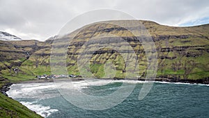 Village of Tjornuvik on Streymoy on the Faroe Islands, Denmark, Europe