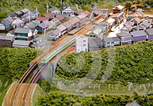 Village train diorama.