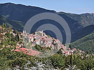 village of Triora landscape of liguria