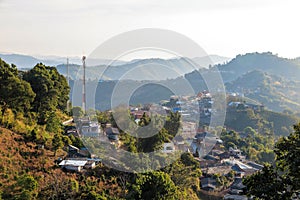 Village urbanization in the mountain and forest