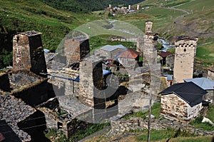 Village Usghuli in Svaneti, Georgia