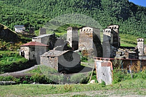 Village Usghuli in Svaneti, Georgia