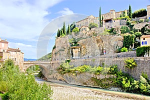 Village of Vaison la Romain with ancient bridge, Provence, France