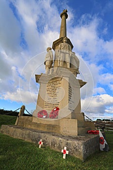 Village war memorial in England