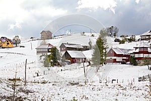 Sirnea Village in winter